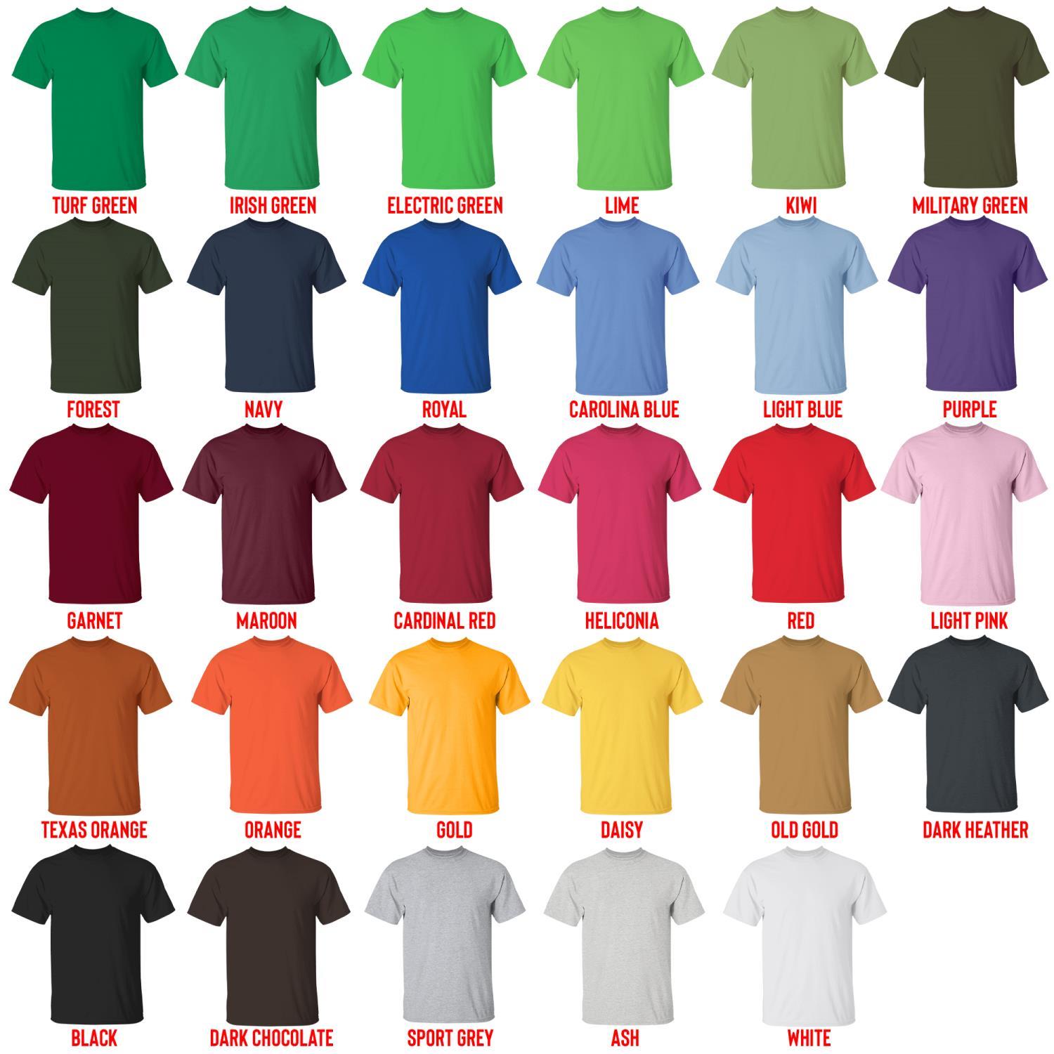 t shirt color chart - Astro Bot Stuff Store