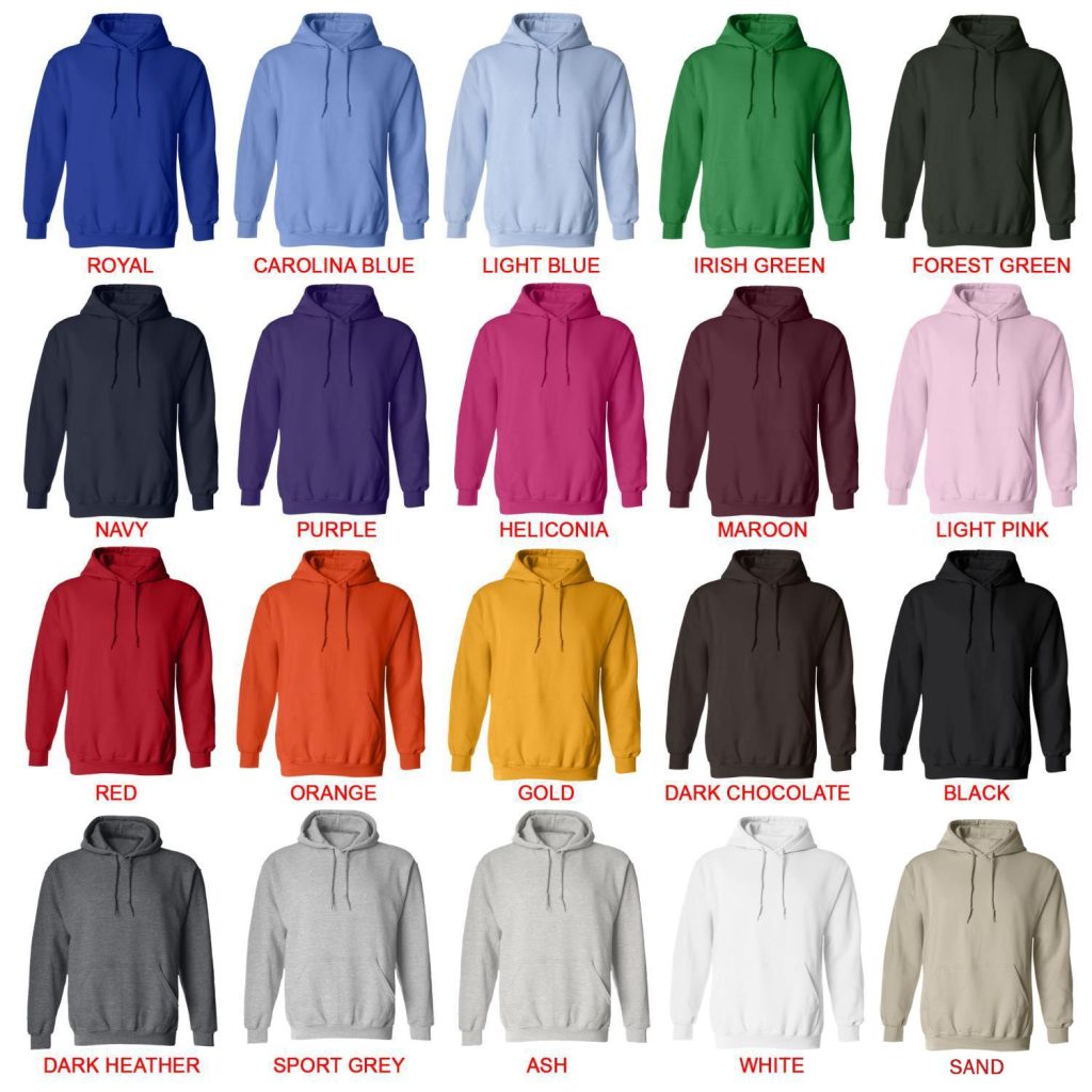 hoodie color chart - Astro Bot Stuff Store